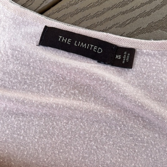 The Limited tan tulle front dress top - Picture 6 of 9